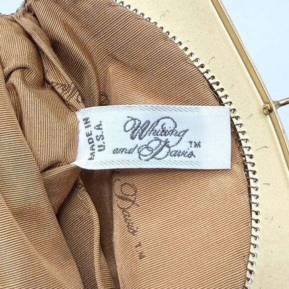 Whiting & David Vintage Gold Clutch With Optional Chain Purse - Rhinestone Detai - Picture 6 of 9